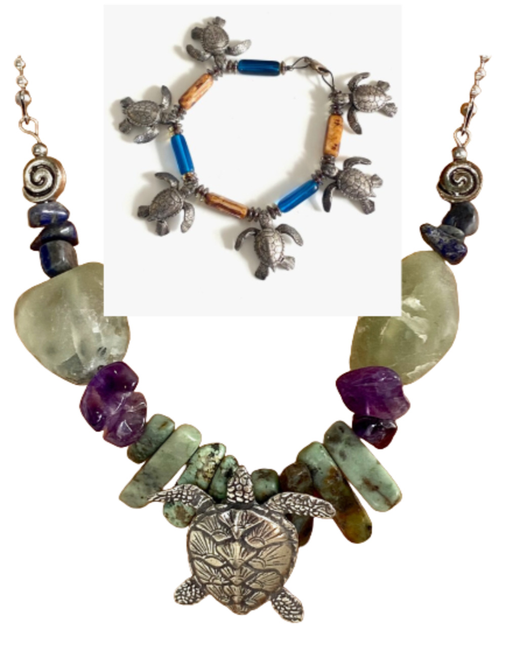 BOBO - BUY FEIFISH SEA TURTLE NECKLACE & get 6 Turtle Charm Bracelet FREE